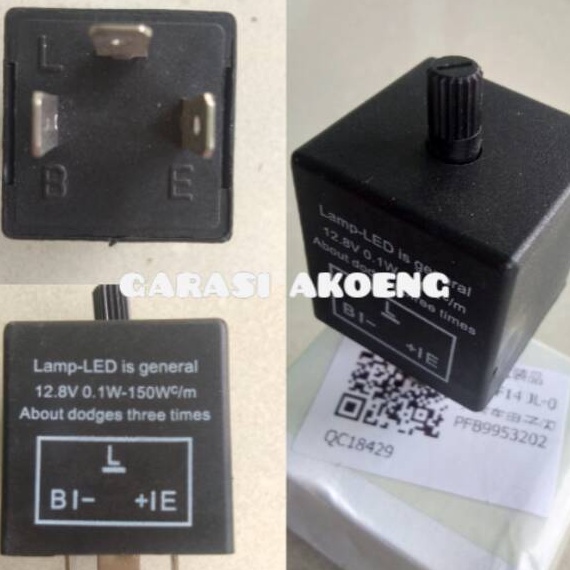 HOT PRODUK Flasher Sein Led Adjustable 3 Kaki Pin Hazard Stel Atur Kedip Cepat Flaser L3 T12ss Hijet