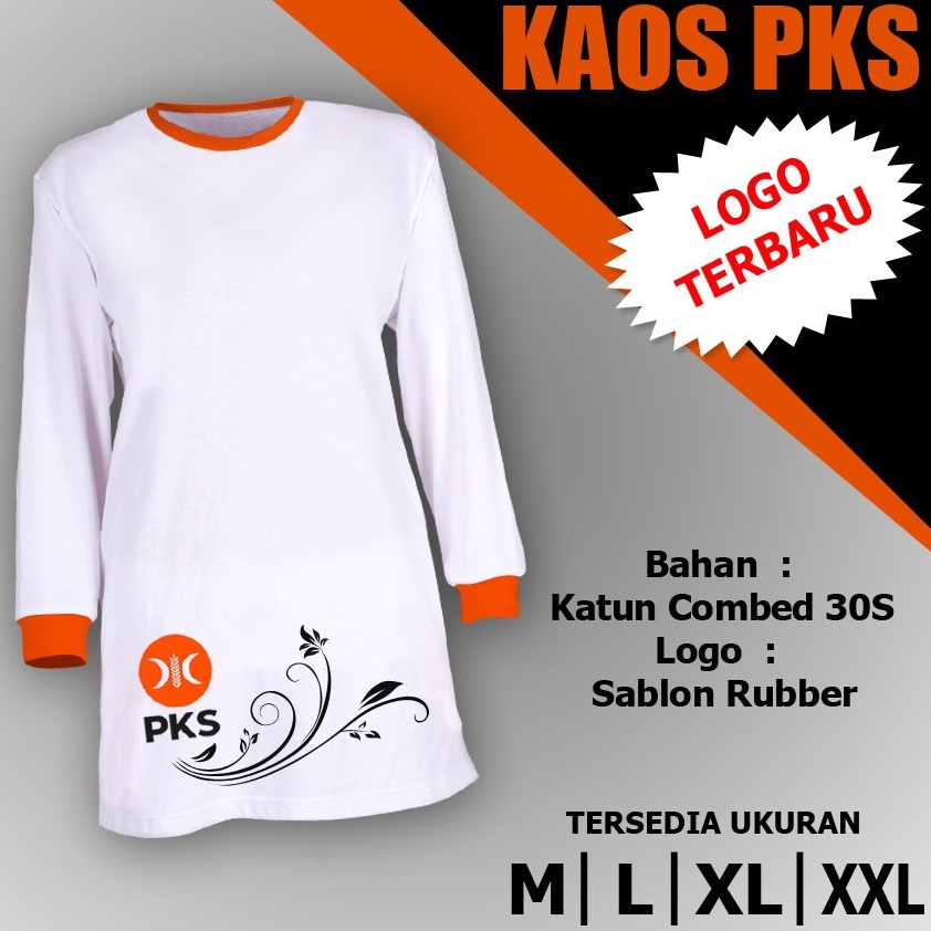 HATI HATI BARANG Kaos PKS baru akhwat tunik putih