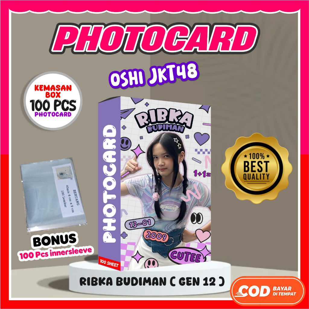 100 Photocard Ribka Gen 12 JKT48 GRATIS 100 Innersleeve | OSHI JKT48
