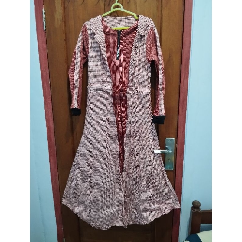 ✿PRELOVED✿ gamis merah maroon