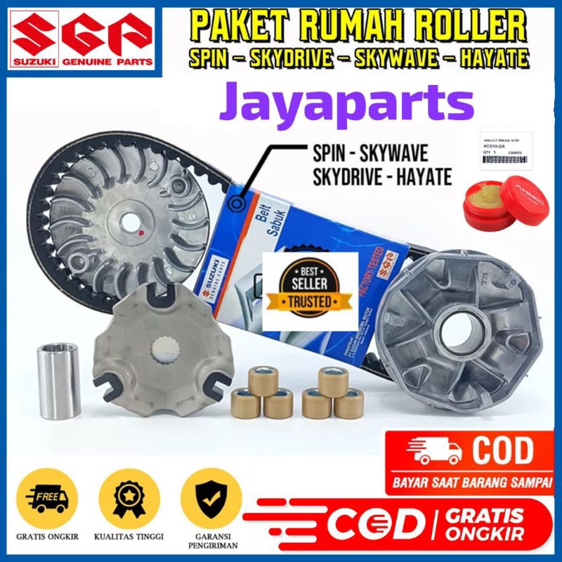 Paket Kirian Suzuki Spin / Rumah Roller Assy Spin / Kipas CVT Skydrive / Lawan Rumah Roller Skywave