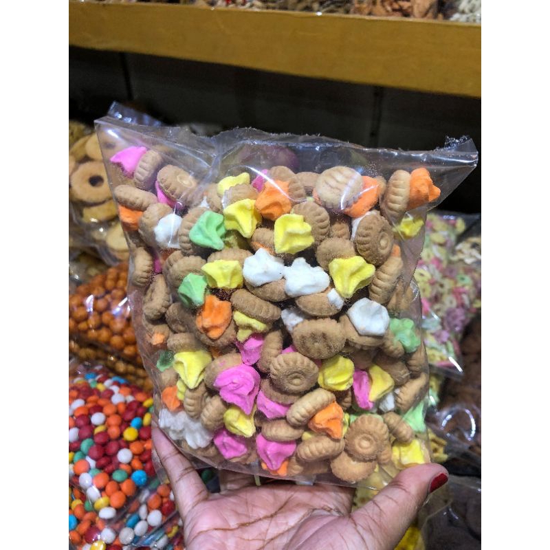 

SNACK KILOAN BISKUIT KEMBANG GULA WARNA 250 GRAM