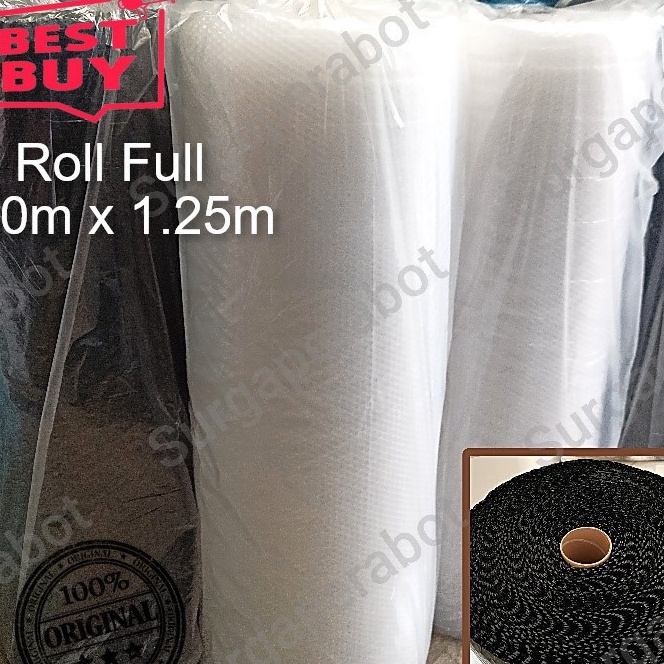 

Hematku Bubble Wrap 1 roll Hitam Bening 5m x 125m Buble wa ekonomis bable ukuran Full