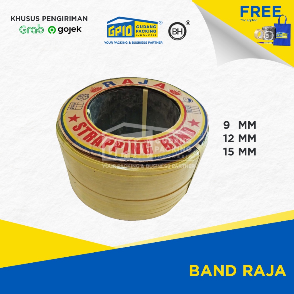 

(GOSEND/GRAB) RAJA - Tali Strapping Band 9 / 12 / 15 mm Warna