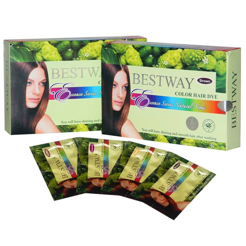 TREND BESTWAY KOTAK NONI MAGIC COLOR HAIR DYE SHAMPOO PEWARNA RAMBUT CAT BSY BROWN BURDY COFFEE