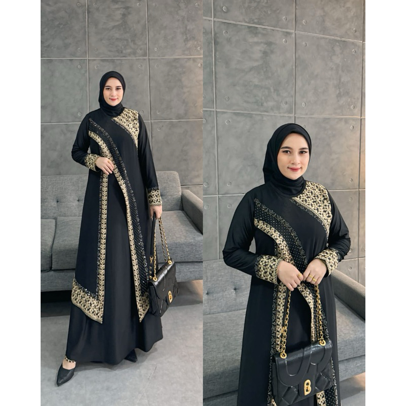 ABAYA TURKEY HITAM/ABAYA ARAB/TURKI INDIA KODE 1175