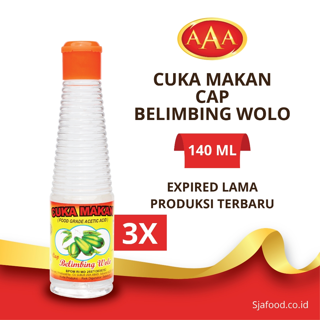 

CUKA MAKAN CAP BELIMBING WOLO [140 ml] 3 botol