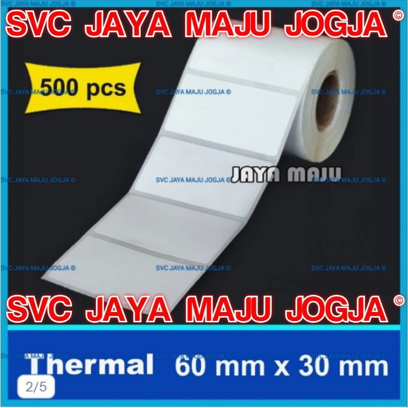 

LABEL D. THERMAL Uk 60 X 30 / 60X30MM / 60X30 MM THERMAL STIKER BARCODE - ISI 1 ROLL : 500 PCS || LABEL TANPA RIBBON || 60 X 30 THERMAL TOP COAT - 1 LINE - FACE OUT - ISI 500 PCS || CORE 1" || 60X30 TOKO ELEKTRONIK TOKO LISTRIK SPAREPART