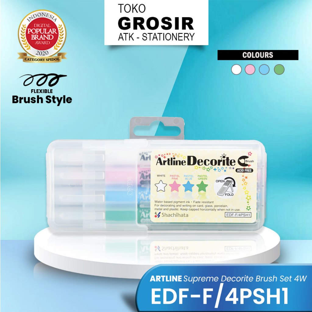 

EDF-F/4PSH1 Pastel Brush Pen Pena Kuas Warna Spidol Kaligrafi Brushpen Art Marker Lettering Timbul