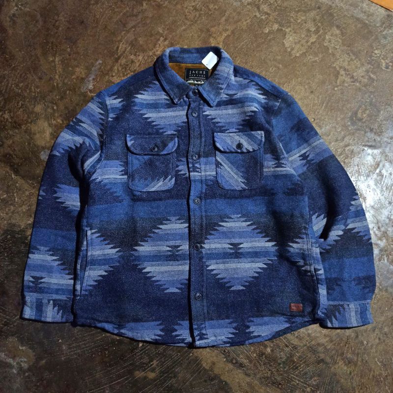 Vintage Wool Plaid Flanel Navajo Aztec Jacket