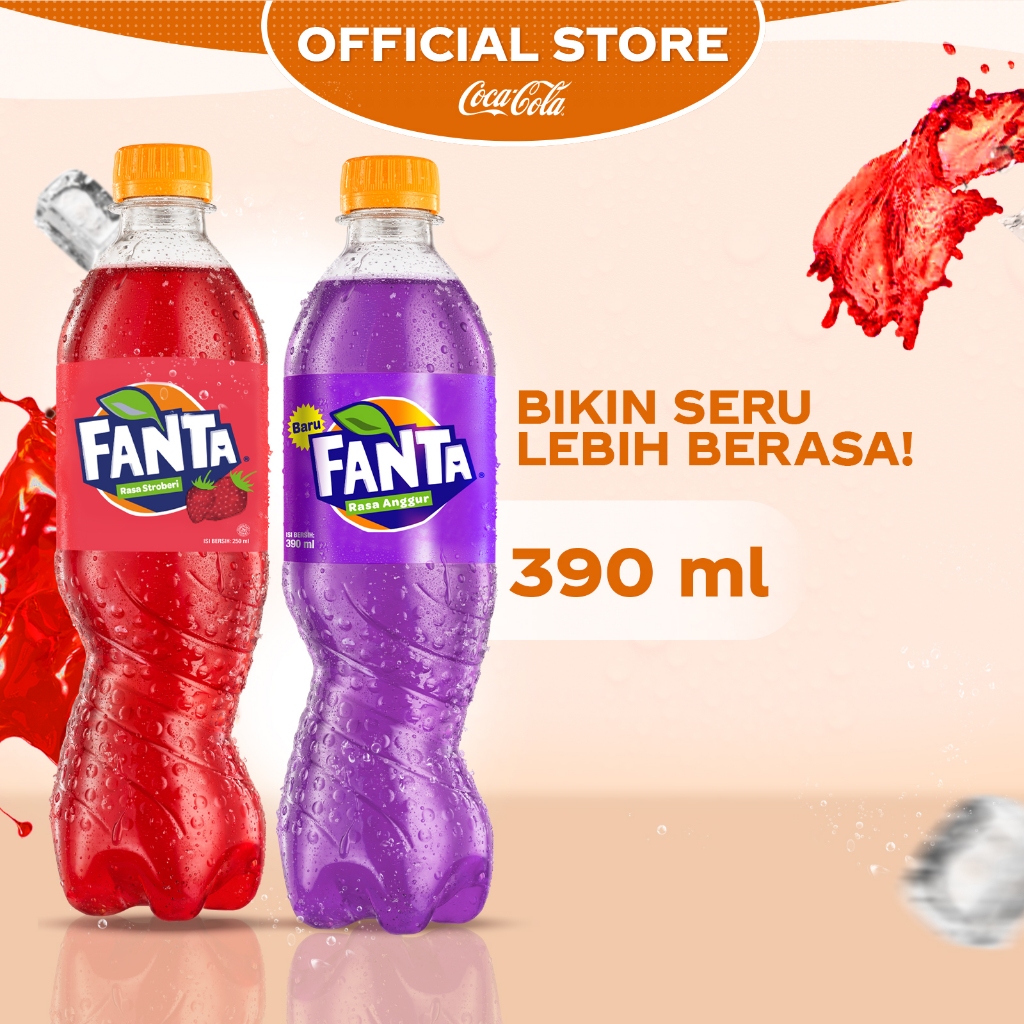 

[Bundling] Fanta Strawberry + Fanta Grape 390ml