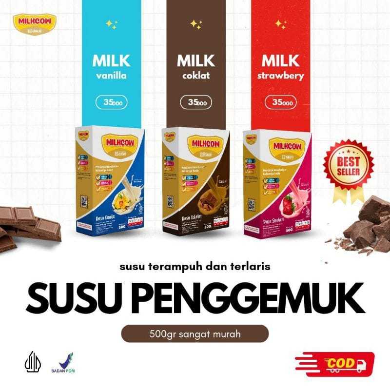 

BISA COD MILKCOW BOOSTMILK 3 RASA PENGGEMUK & PENINGGI BADAN AMPUH KEMASAN 500gr|SK77 200gr