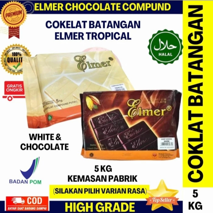 

ELMER COMPOUND WHITE 5 KG TROPICAL / DECOR / VISTA / BAKERY / WHITE 5 KG COKLAT BATANG ELMER COMPOUND 5 KG