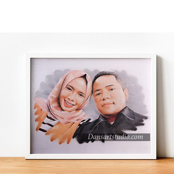 kado unik lukisan wajah sketsa wajah pensil warna realis karikatur dll lukis foto sketsa foto + Bing