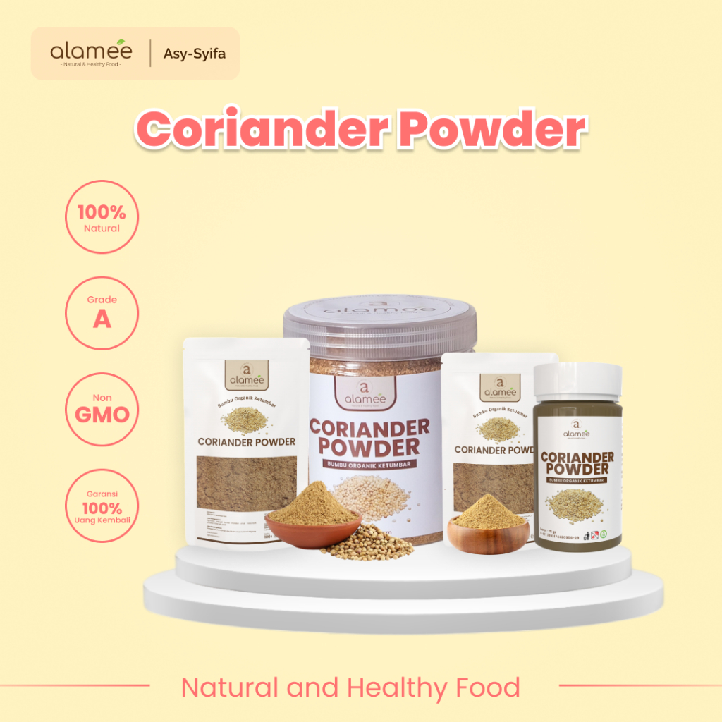 

Ketumbar Bubuk Organik Bumbu Dapur Coriander Powder Rempah Rimpang Murni Asli Tanpa Campuran Alami