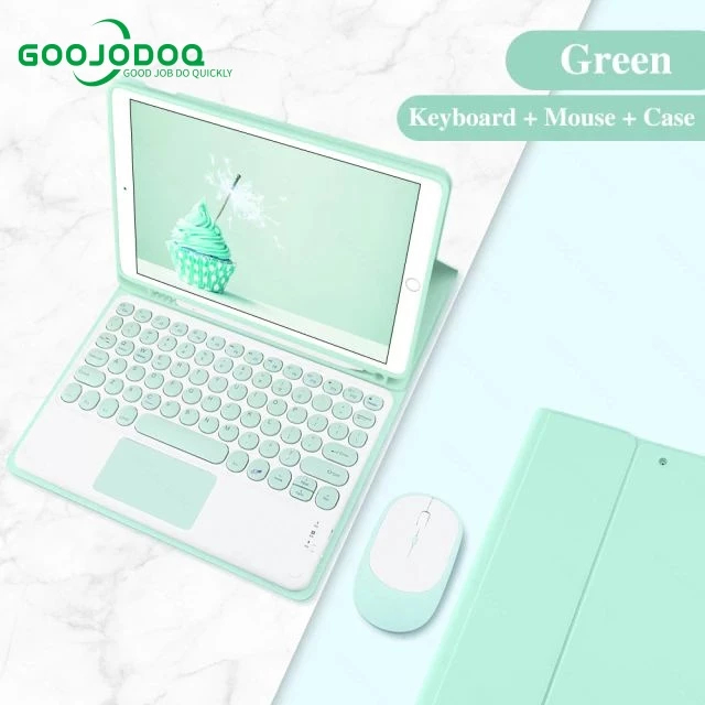PJ - For Casing Thouch Keyboard Bluetooth Mouse Untuk Ipad Pro 11 2020/gen-7/8/9 10.2 ipad air 4 air