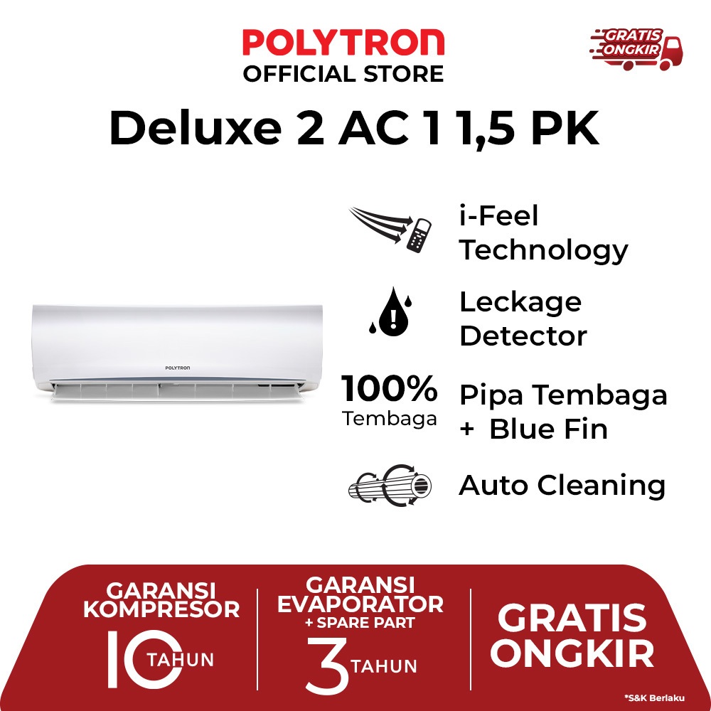 Polytron AC Split Standard PAC 12VH - Udara Sejuk untuk Rumah Anda