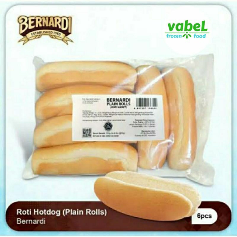 

Bernardi Roti gulung plain rolls isi 6