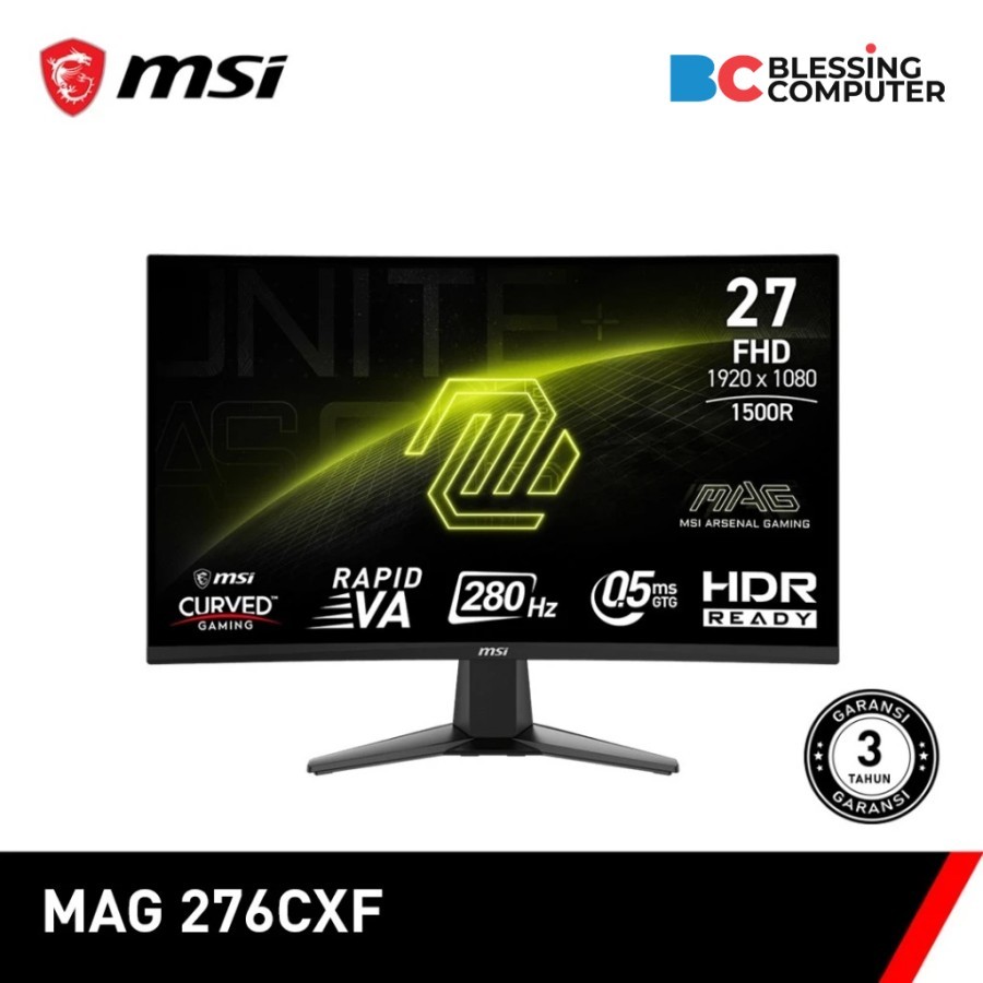 Monitor MSI MAG 276CXF 280Hz 0.5ms GTG GAMING