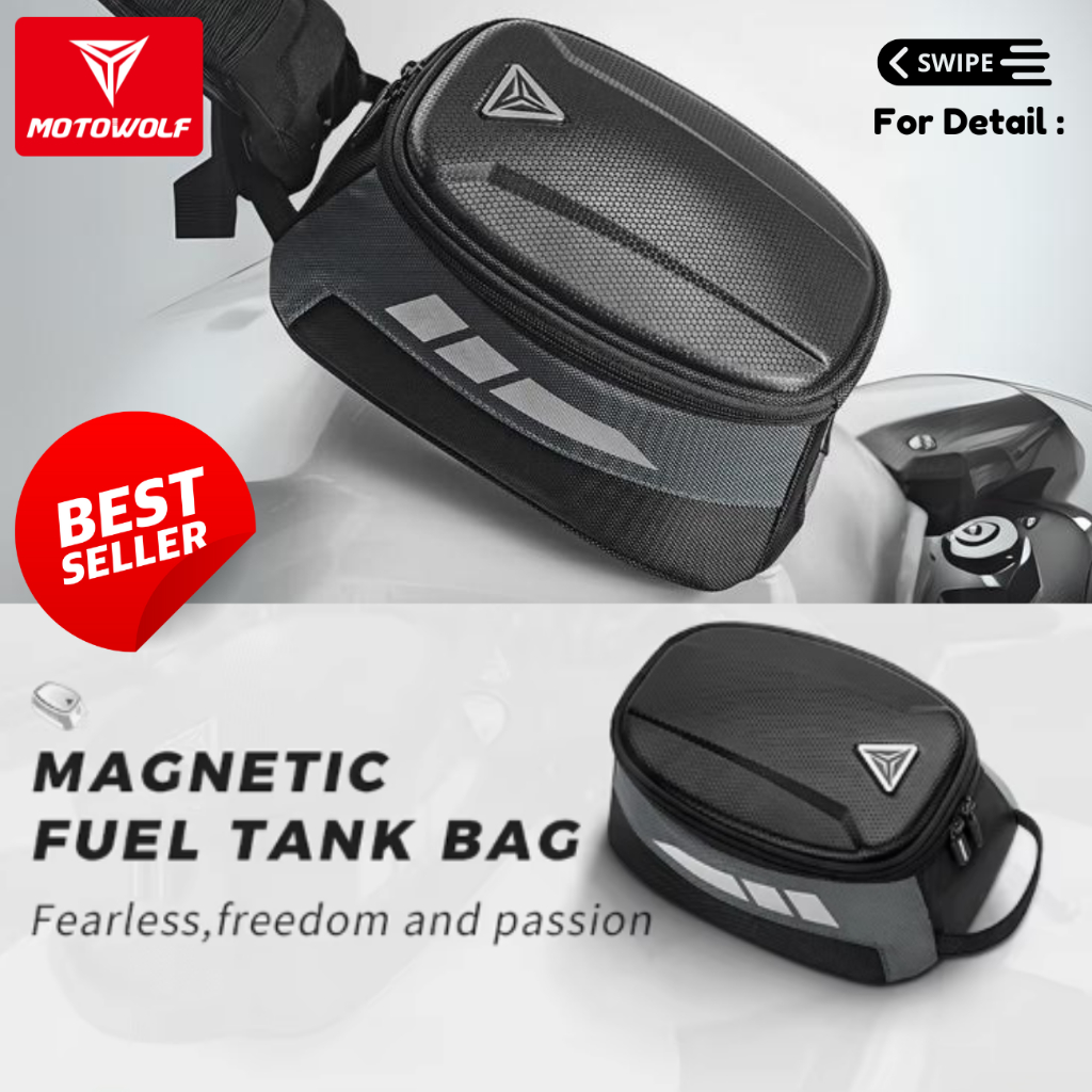 Tas Motor Touring Motowolf Tas Tangki Motor Tank Bag Magnetic Original