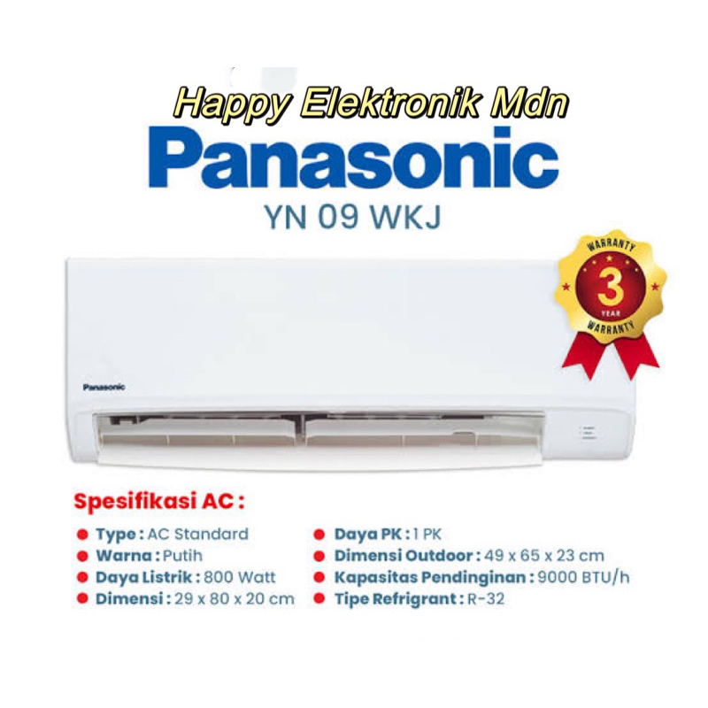 Panasonic AC Standart Panasonic YN CS/CU-YN9WKJ Panasonic YN09WKJ Panasonic 09WKJ Panasonic 1PK AC P