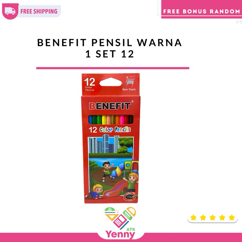 

Benefit Pensil Warna 1 Set 12 | Benefit Pensil Warna Anak Bagus 12 Warna