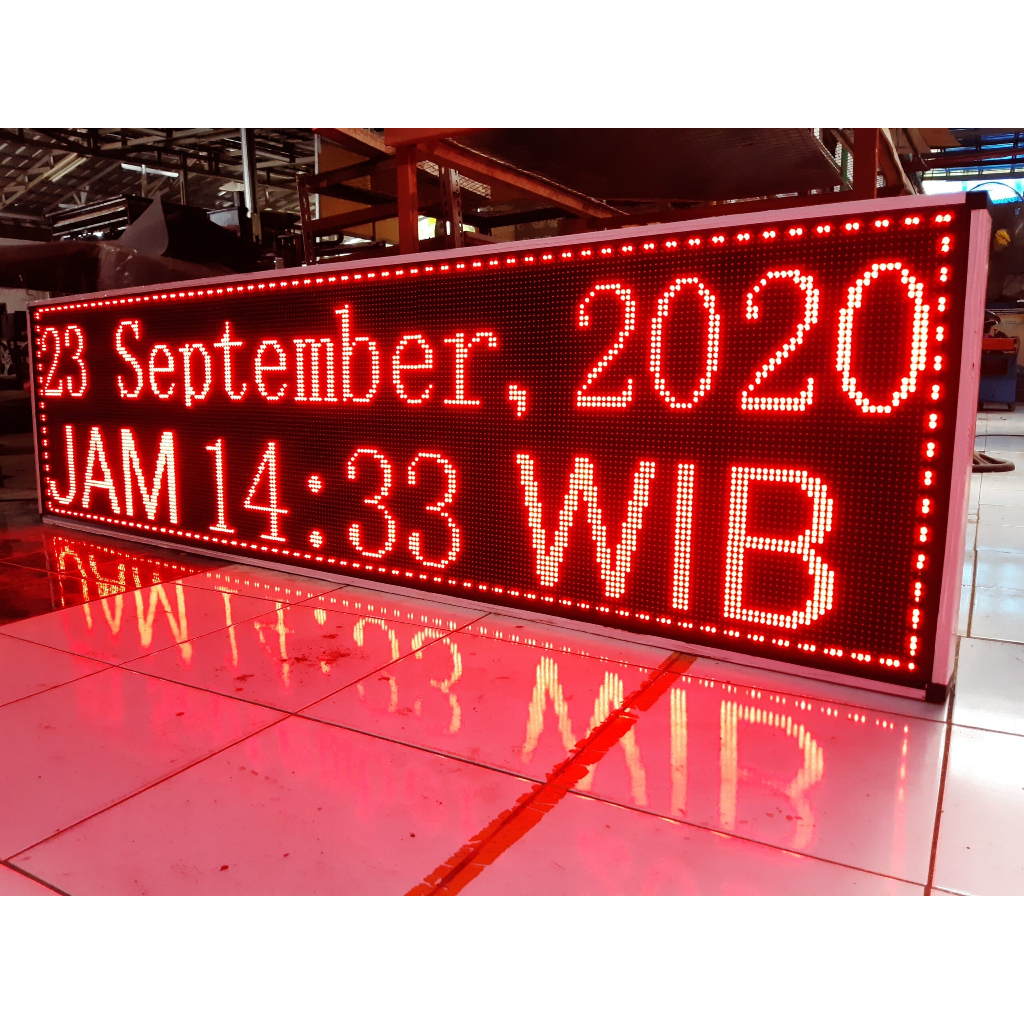 Running Text LED Merah 36 x 96 Pixel Termasuk Frame