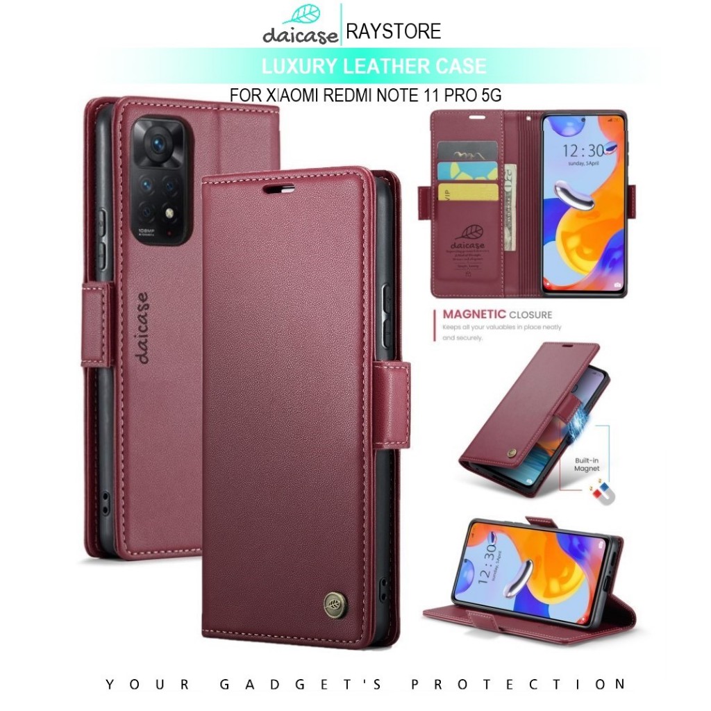 XIAOMI REDMI NOTE 11 PRO FLIP LEATHER CASE PREMIUM-FLIP WALLET CASE UNTUK XIAOMI REDMI NOTE 11 PRO