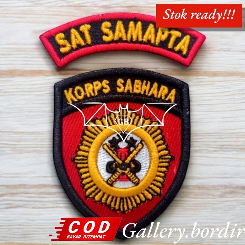 bordir timbul sabhara polri 3d