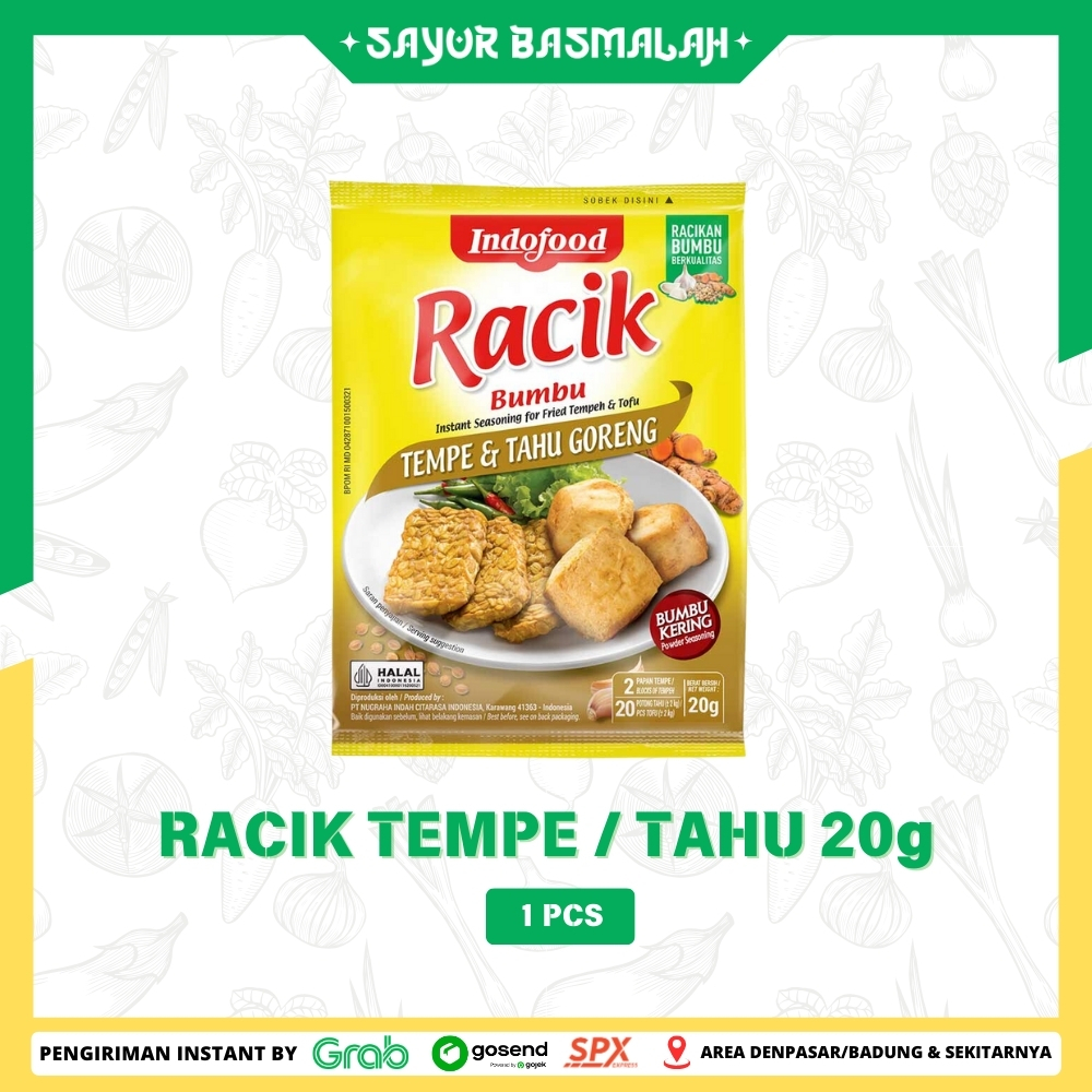 

Racik Tempe / Tahu 20g 1pcs - Sayur Basmalah