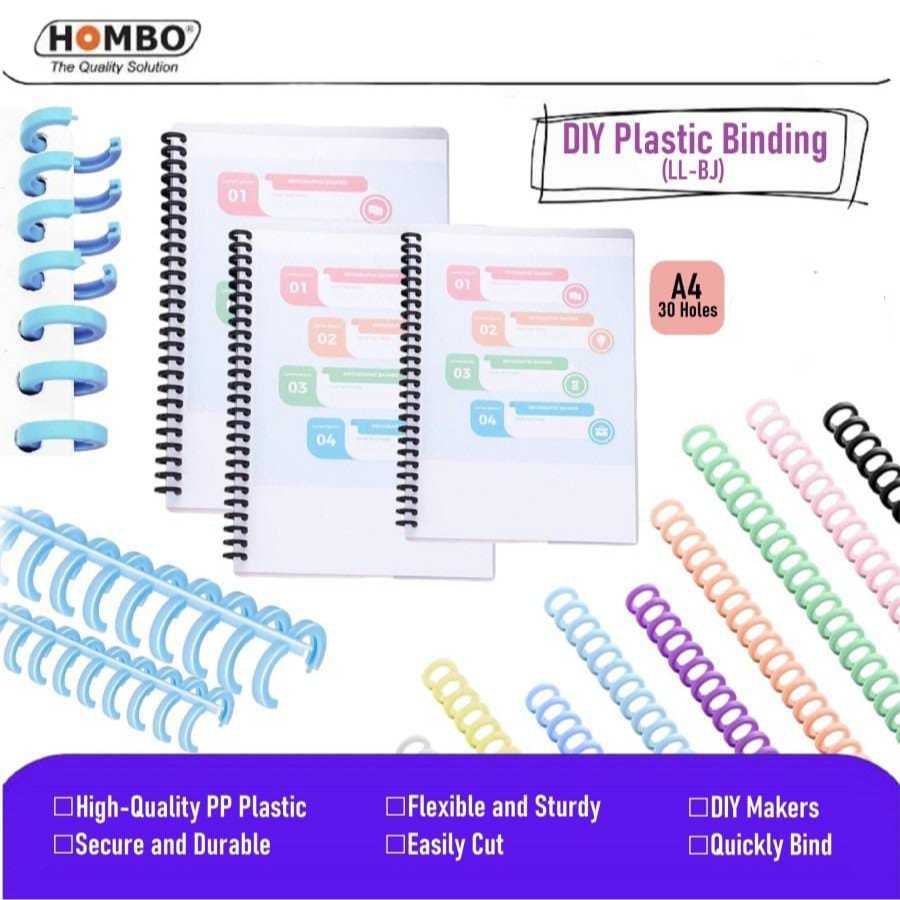 

Spiral Plastik / Plastik Binding 30holes A4 12mm (1/2 inch)