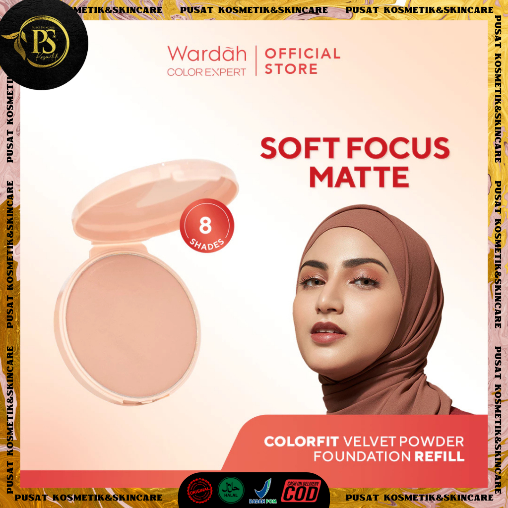 Wardah Colorfit Velvet Powder Foundation Refill | Wardah Bedak Refill