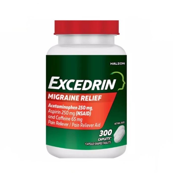 Excedrin Migraine Reliever - Headache Pain Reliever - 300Tablets