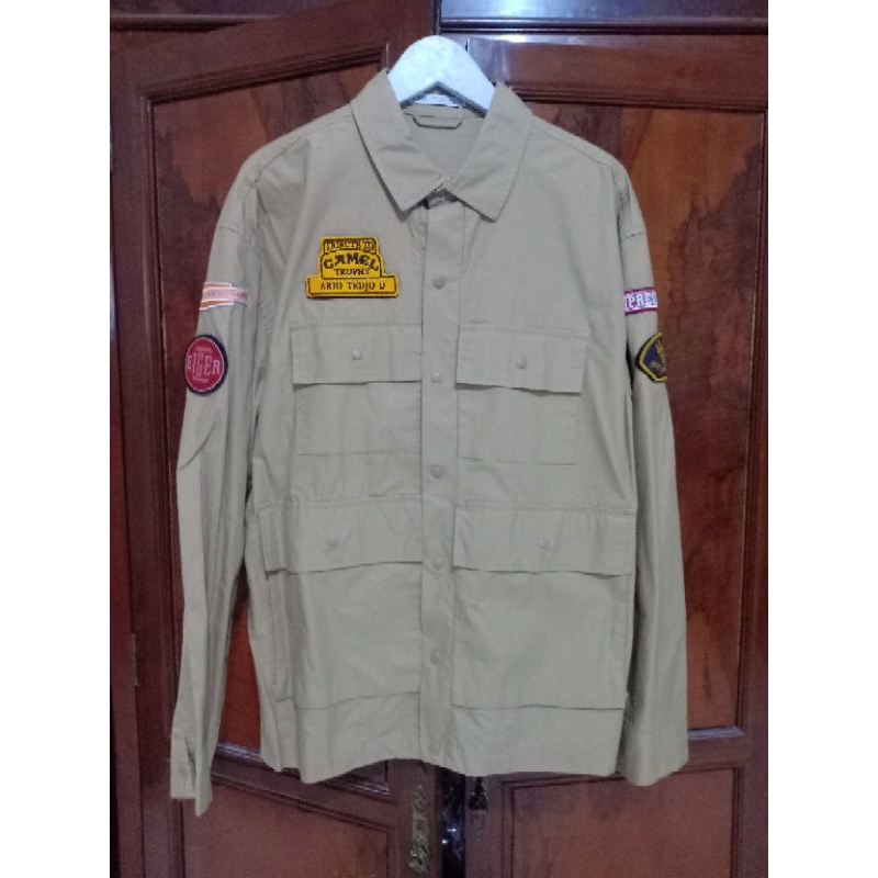 KEMEJA SAFARI OUTDOOR ZARA FULL PATCH POCKET
