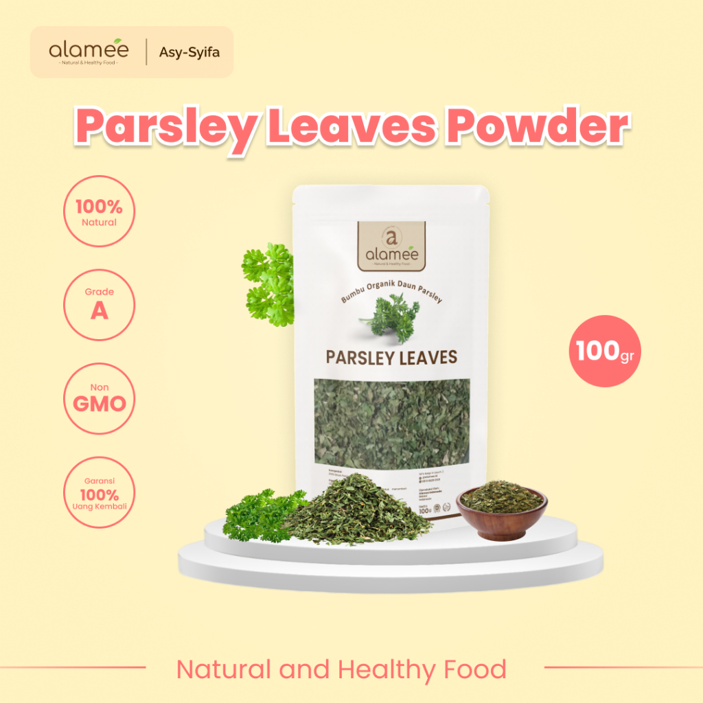 

ALAMEE Parsley Kering Dried Persley Flakes Daun Peterseli Leaves Bumbu Dapur Masak Organik 100g