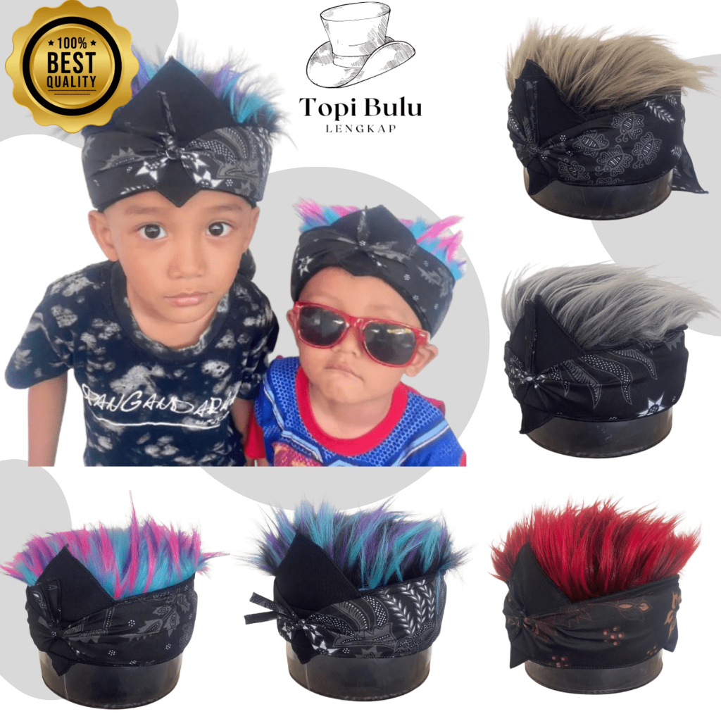udeng jawa  bergaransi original blangkon rambut / Udeng Anak rambut topi