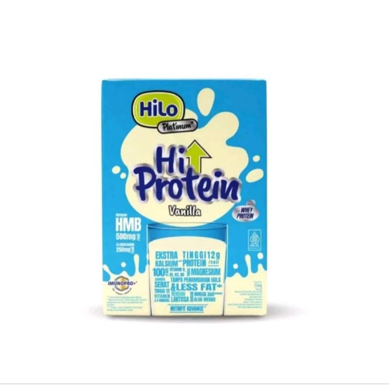 

Hilo Platinum Vanilla 336gr +HMB High Protein Tinggi Kalsium 100% Vit D Less Sugar Less Fat