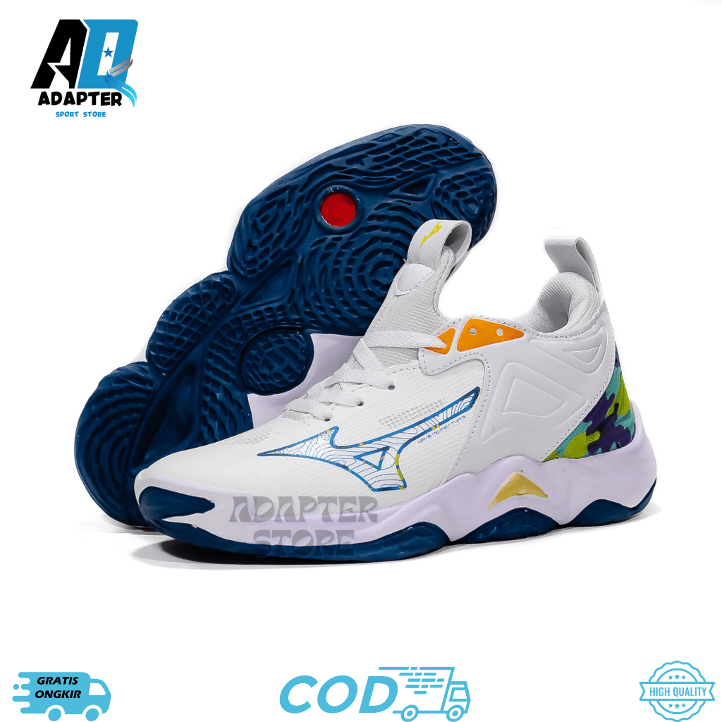 SEPATU VOLI MIZUNO WAVE MOMENTUM 3 PENDEK SEPATU OLAHRAGA PRIA WANITA