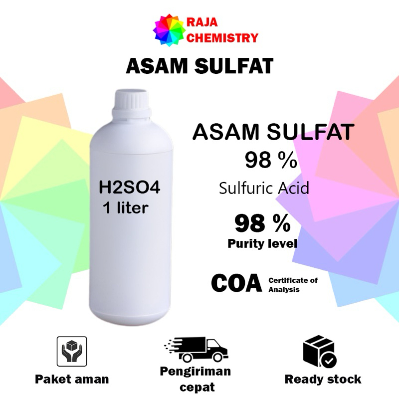 Asam Sulfat 1 liter / H2SO4 98% / Sulphuric Acid / Asam Sulpahte Murah