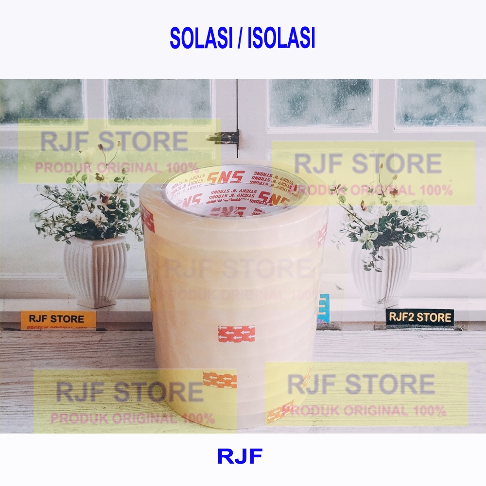 

SOLASI / ISOLASI / SOLATIP / LAKBAN 1/2 INCH (12MM) 100 YARD SNS - 1/2 Inch x 100Y