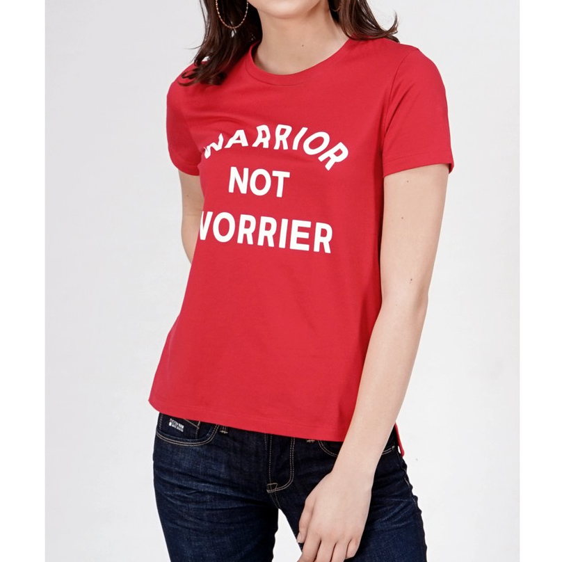 Logo Jeans Kaos Wanita Rewhite Red 12666L4RD