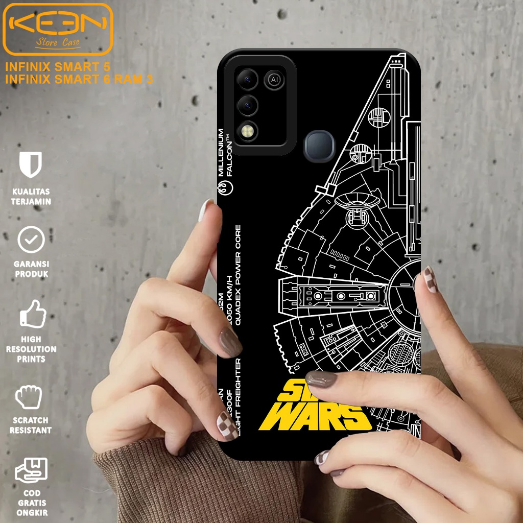 Case Infinix Smart 6 RAM 3 - Casing Hp Smart 6 RAM 3 Motif Starwars - Softcase Smart 6 RAM 3 - Softc