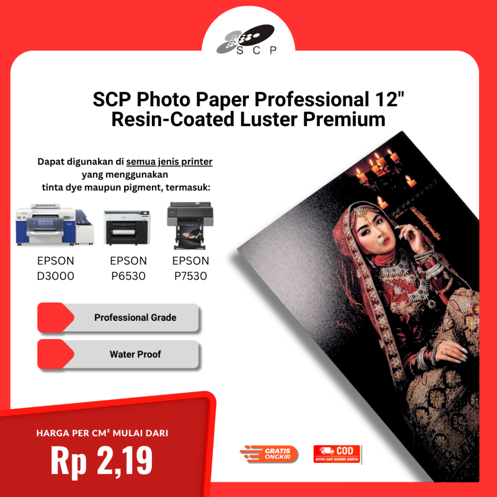 

SCP Photo Paper Professional 12" Resin-Coated Luster Premium