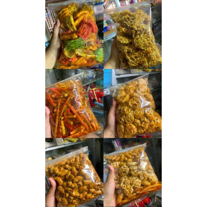 

seblak kering pedas daun jeruk 250gr kerupuk beton/asbes/rafael/makroni bantat/mie kering/mix(random)