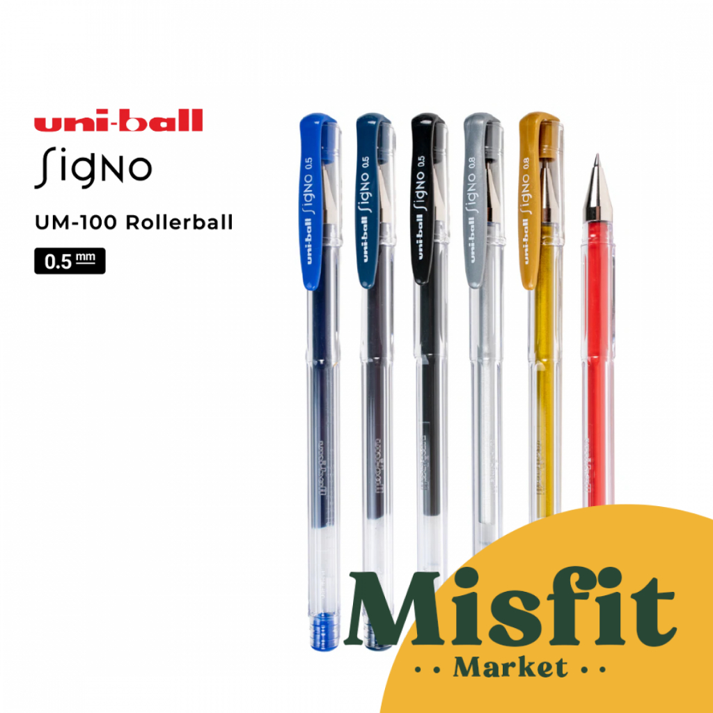 

UniBall Signo UM-100 Gel Ink Rollerball Pen 0.5 mm Pulpen Warna Warni
