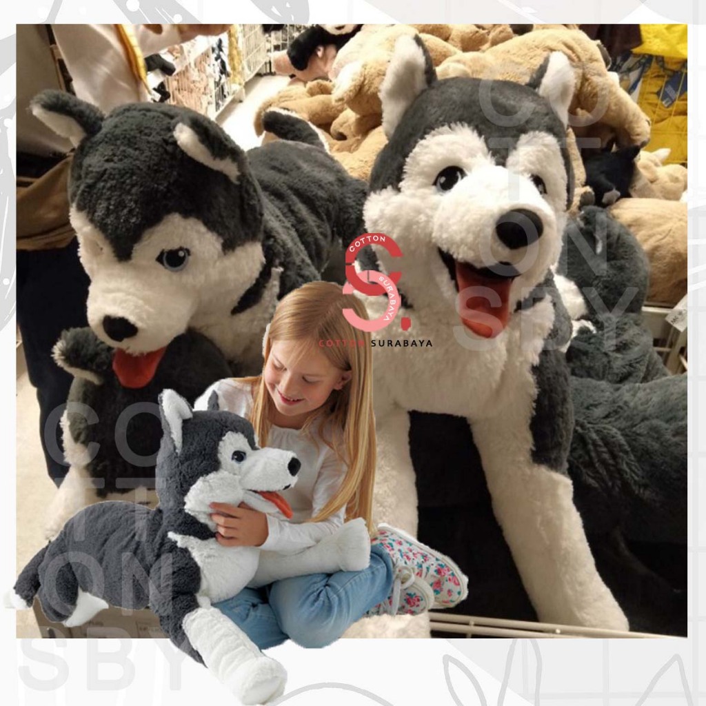 LIVLIG IKEA Boneka Anjing Siberian Husky 57cm