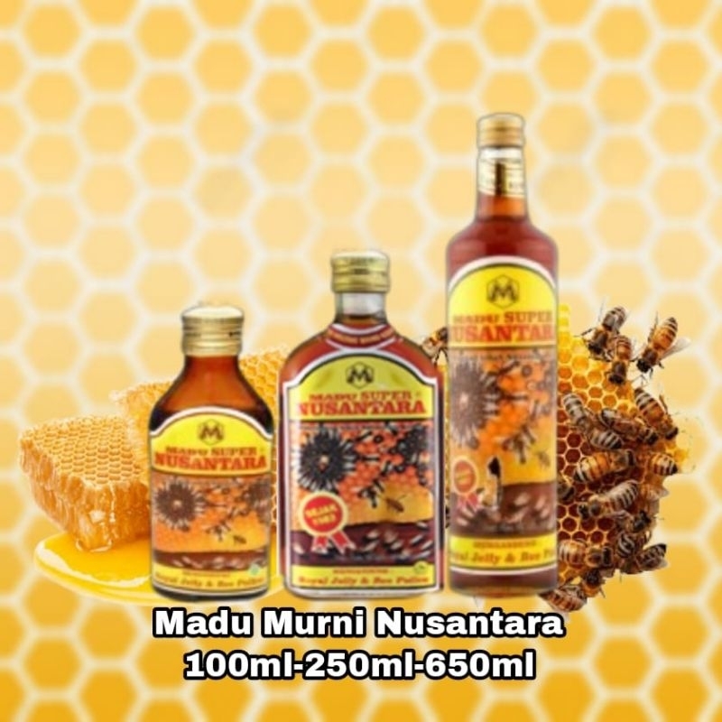 

Madu Nusantara Murni 100ml-250ml-650ml Kaya Khasiat, Manfaat Kesehatan Dan Kebugaran
