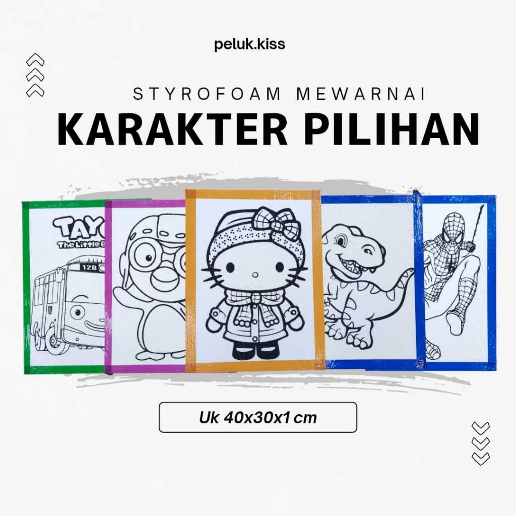 

Styrofoam Lukis Karakter Pilihan Terupdate Uk 40x30x1 Kualitas Premium / Sterofoam Mewarnai Lakban
