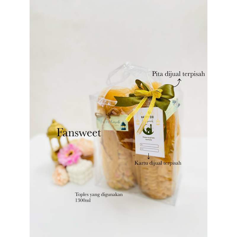 TasMika Full Transparan 20x12x25 Hampers Kue Idul Fitri ketebalan 0,15