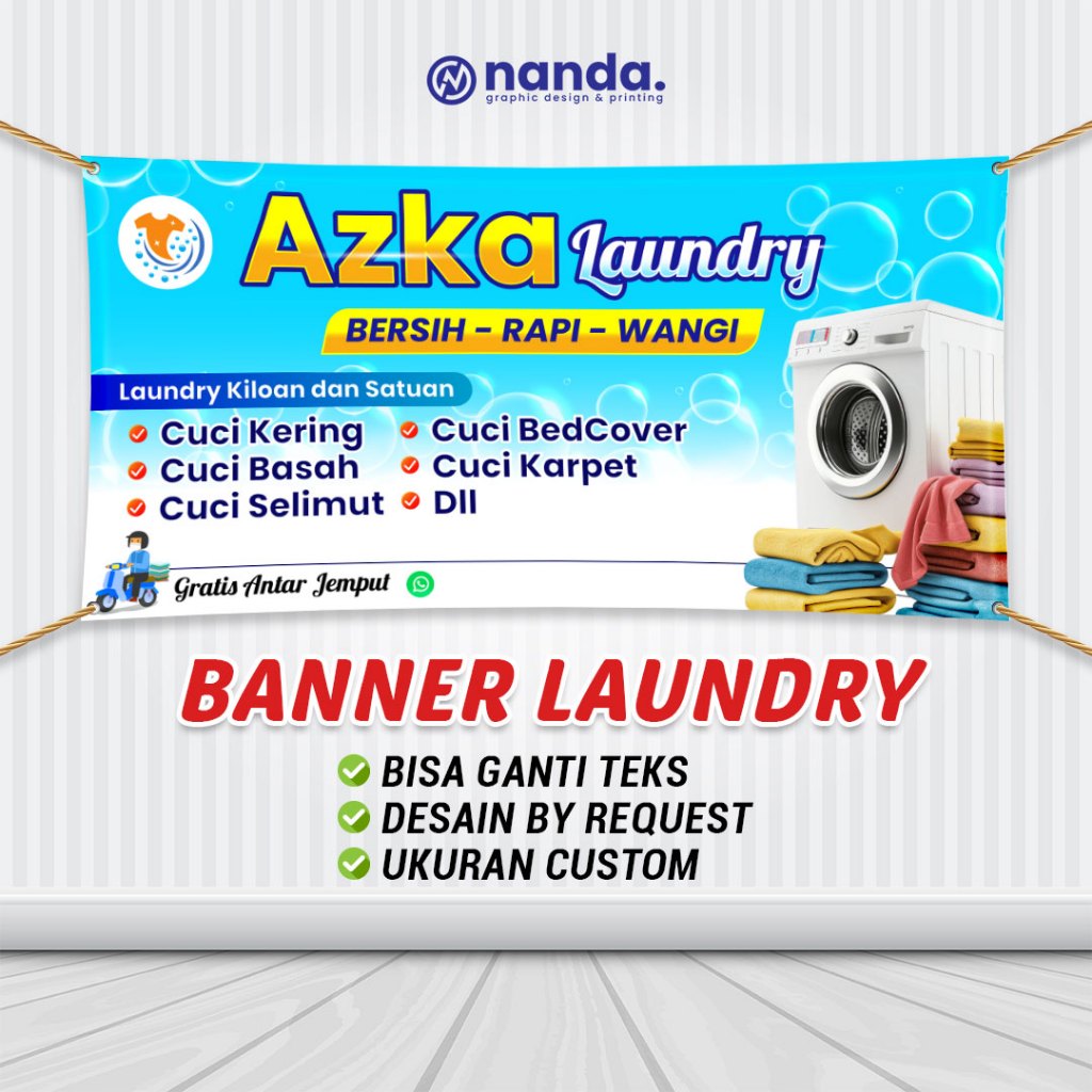 SPANDUK LAUNDRY BANNER LAUNDRY TOKO LAUNDRY